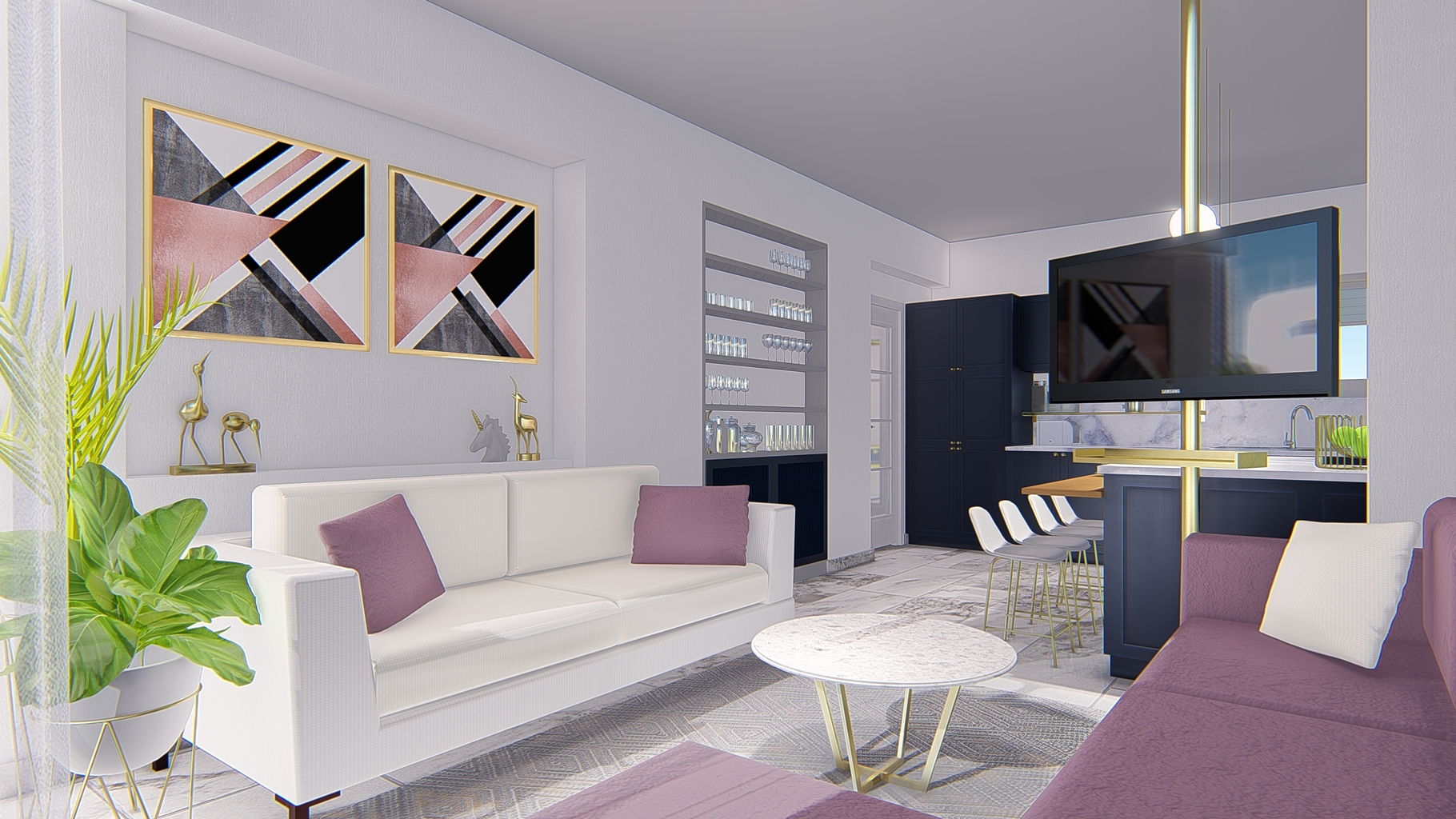 10 CK HOUSE INTERIOR DESIGN KITCHEN AND LIVING ROOM