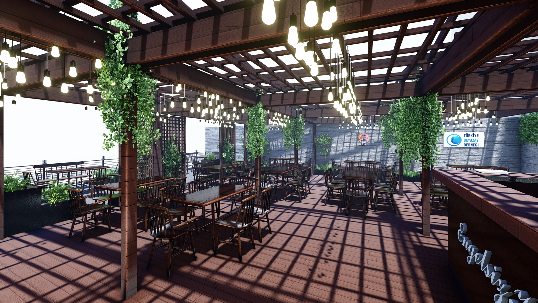 15 ENGELSIZ CAFE OUTDOOR DESIGN BAR AREA